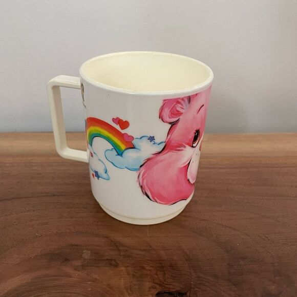 VINTAGE 1985 DEKA PLASTICS CARE BEAR CHEER BEAR PLASTIC MUG CUP - Picture 6 of 7